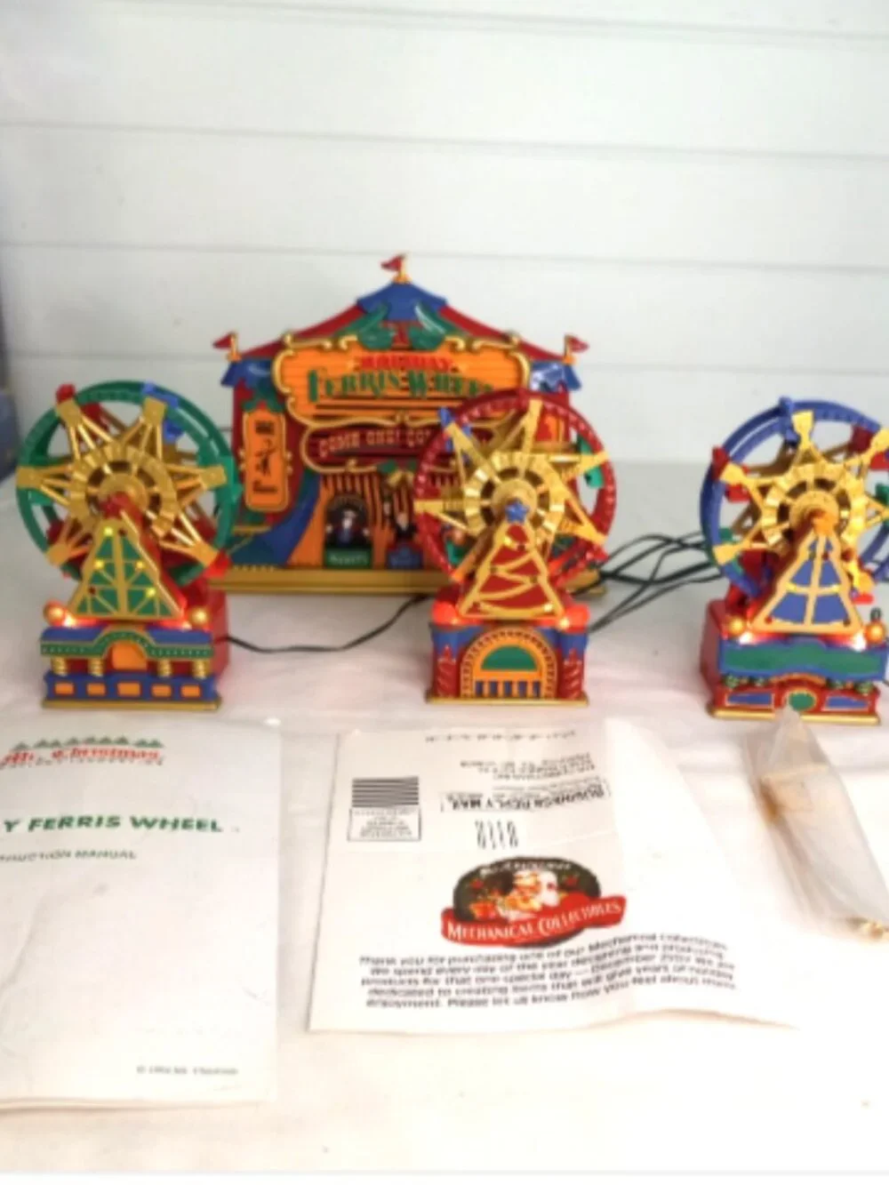 1994 Mr Christmas Holiday Ferris Wheel Animated Musical Lights Tested IOB Video